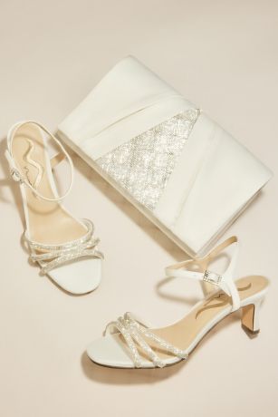 Satin and Crystal Foldover Clutch Image 4